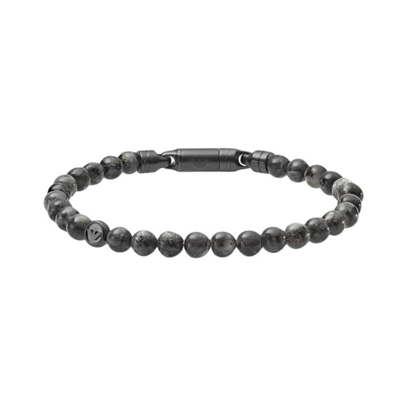 Emporio Armani brand logo design stainless steel bracelet men s black EGS2480060 чёрный