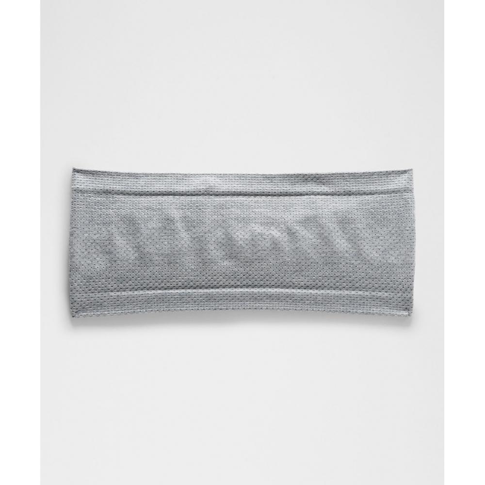 

Lululemon Металлический Vent Tech бесшовный широкий ободок Solar Grey Vapor ONE SIZE