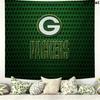 Green Bay Packers Logo Wall Tapestry Aesthetic Wall Hanging Printed Fabric Blanket Decorative Tapestries for Bedroom Living Room Home Decor