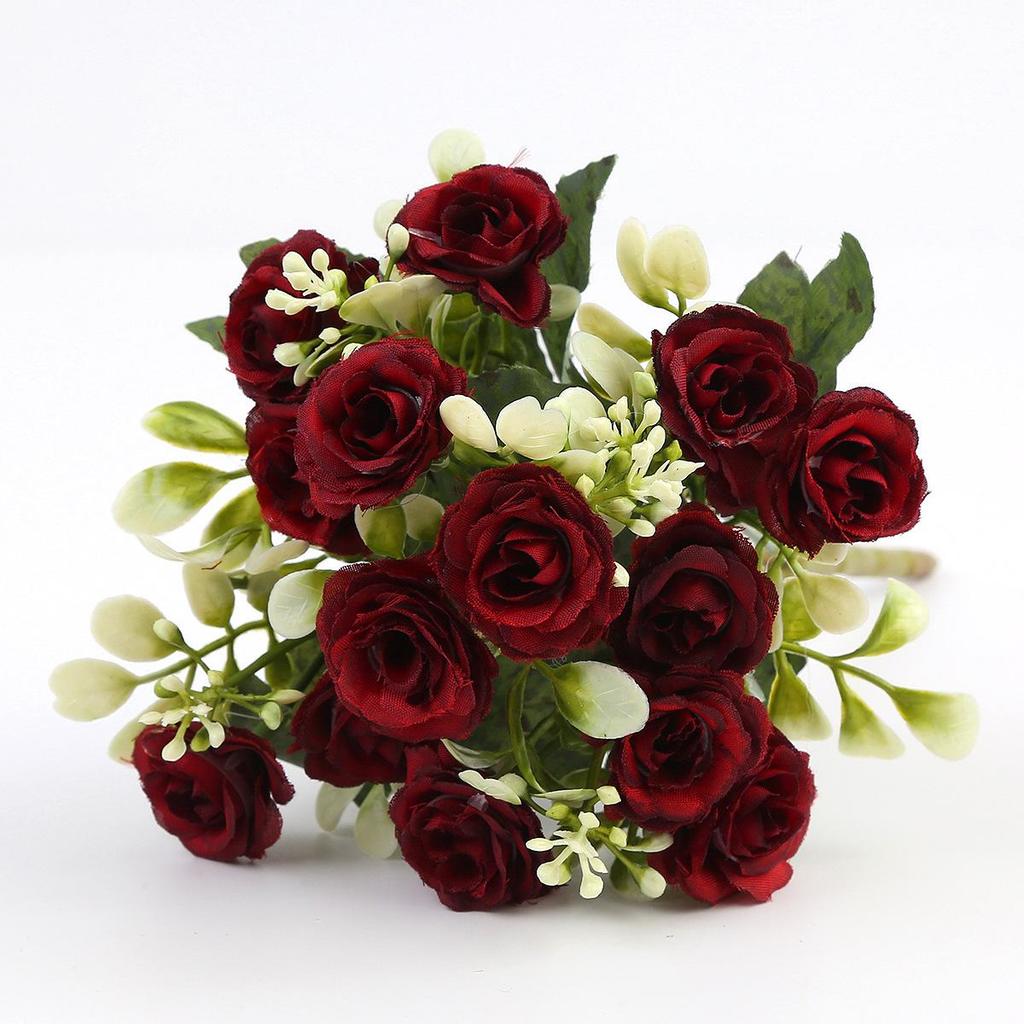 Nordic Style Silk Roses: 15-Head Artificial Floral Art for Home Decoration and Indoor Display