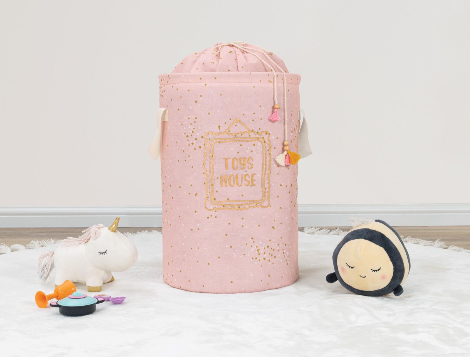 

Дитячий кошик для іграшок Premium ALAS з сумкою - рожевий 31x46 рожевий