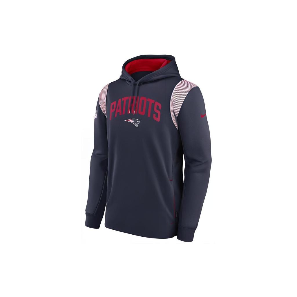 Nike Therma Athletic Stack Letter Print Breathable Casual Hoodie Long Sleeve Sweatshirt Men Hoodies Navy-Blue NS49035L8K-5N9