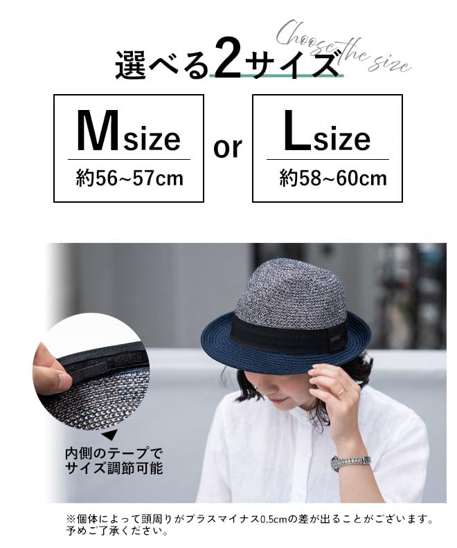 Nakota Two Tone Home Wash Straw Hat for Men and UV Sun Heatstroke Large Outdoor Large Navy Hat, Women, Protection, Protection, Prevention, Size,