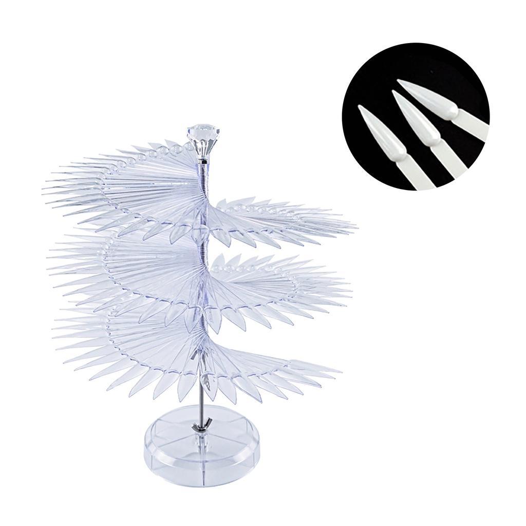 120 Colors Nail Tips Display Stand DIY Nail Art Showing Shelf Gel Nail Polish Color Card Spiral Display Stand Shelf Rotating Tip