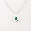 Natural Green Onyx Gemstone 925 Stamped Silver Jewelry Partywear Zircon Pendant CZP-7-5
