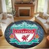 Liverpool F.C. Druck Runder Teppich, Waschbarer Bodenläufer, Für Eingangsbereich Studentenwohnheim Waschküche Büro Arbeitszimmer, Heimdekoration Geburtstag Weihnachtsgeschenk