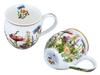 Kubek Porcelanowy Beczka Z Przykrywką Kwiaty Polne Do Kawy Herbaty