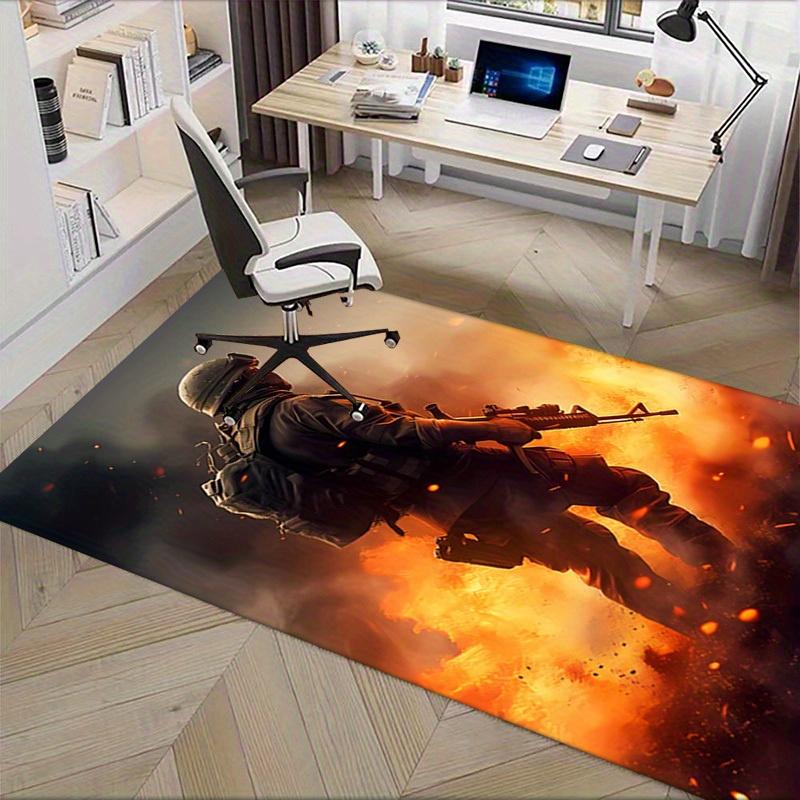 1pc Soldier,Battlefield,Firefight Office Carpet Soft Polyester Non Slip Machine Washable Indoor Carp
