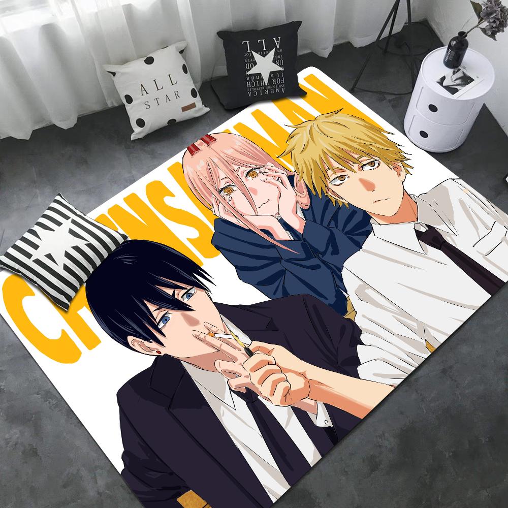 Anime Chainsaw Man Floor Mat Cheaper Anti-slip Modern Living Room Balcony Printed Bedside Mats