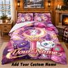 Sailor Moon Custom Name 3Pcs Bedding Set 1 Bed Sheet 2 Pillowcases Bedroom Home Decor