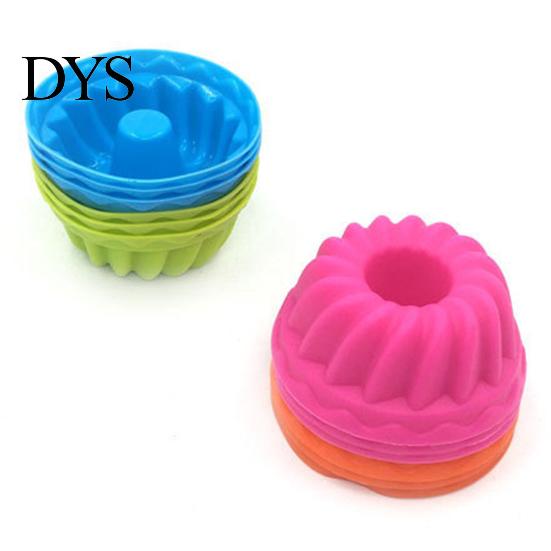 Muffin Mold 12Pcs/Set Cake Non-stick Food Grade Easy Release DIY Mould Reusable Bakeware Jelly Doughnut Silicone Kitchen Supplies