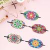 5Pcs PU Mandala Pattern 5D DIY Diamond Hair Sticks Crafts Full Drill Diamond Headdress Hairpins Gifts for Women Girls