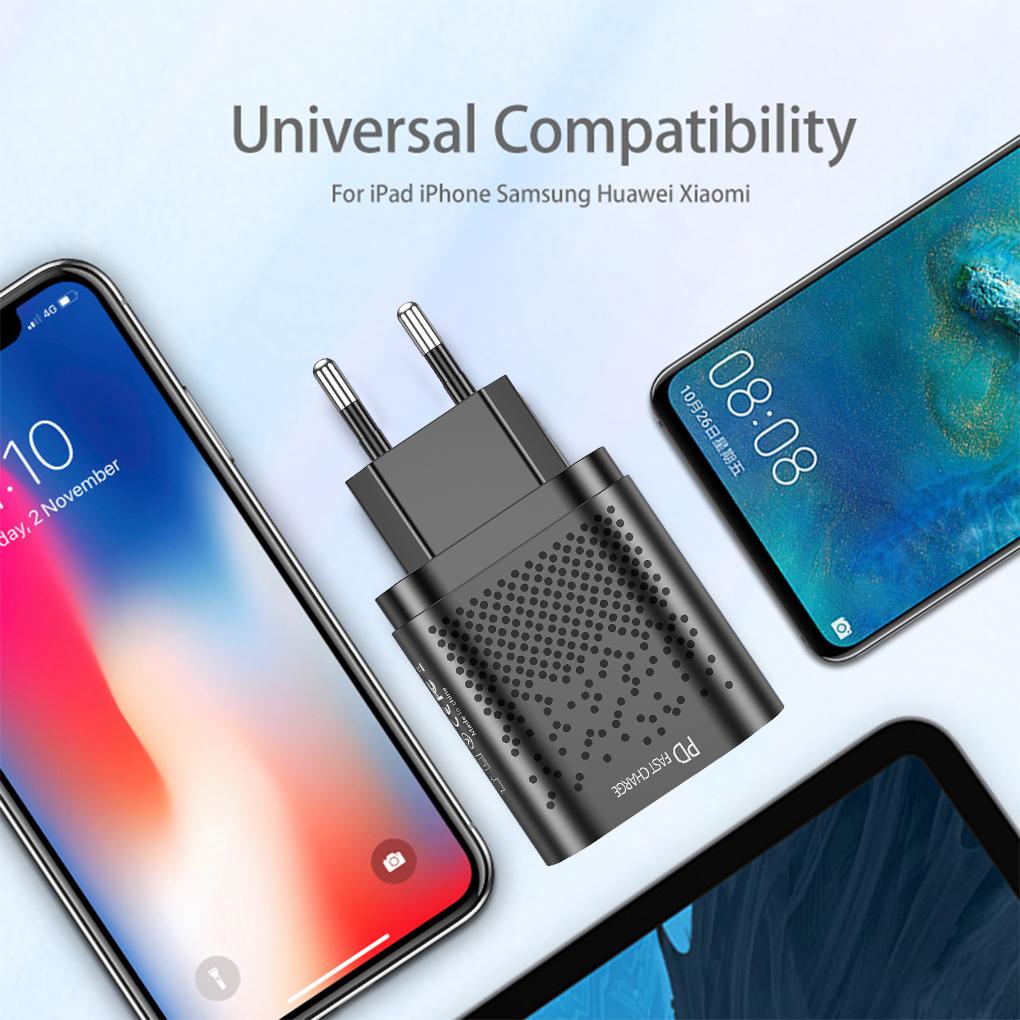 20W QC 3\.0 Dual USB Fast Charger Support Fast Charge Portable USB Type\-C Charger QC 3\.0 For for