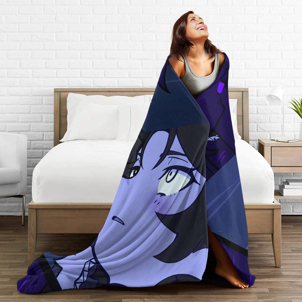 Azuretime & Timeazure Forsaken Blanket Warm Pattern Plush Throw Blanket For Kids Living Room Flannel Bedspread Bed Cover