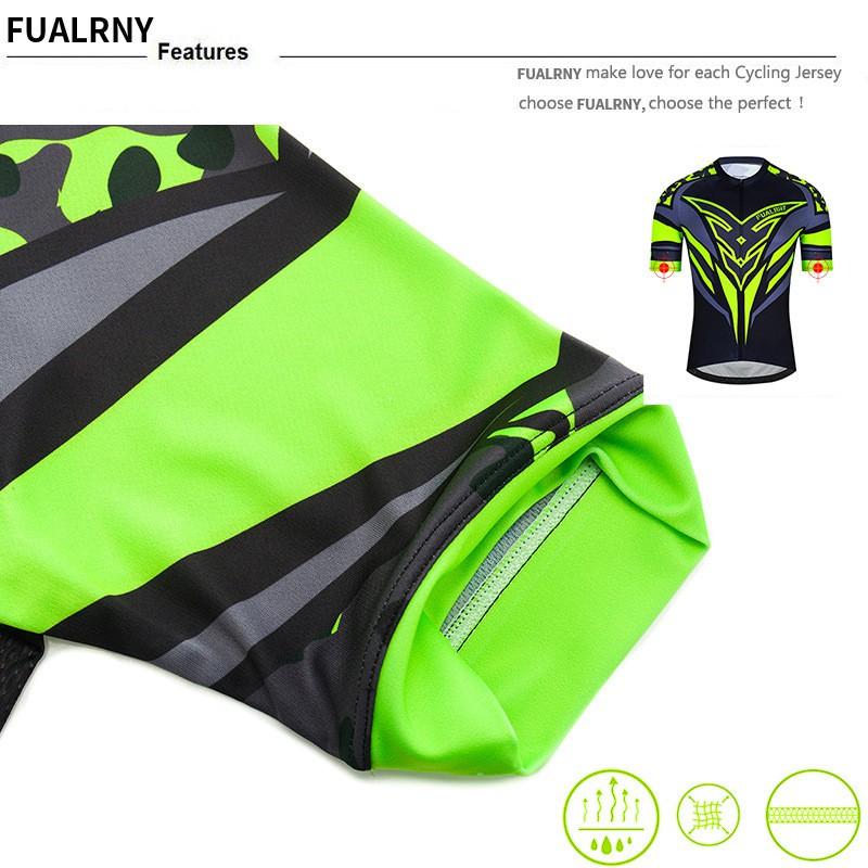 Mens Mountain Bike Cycling Jersey Bib Shorts Set Breathable Quick-Dry Sportswear Outdoor Riding