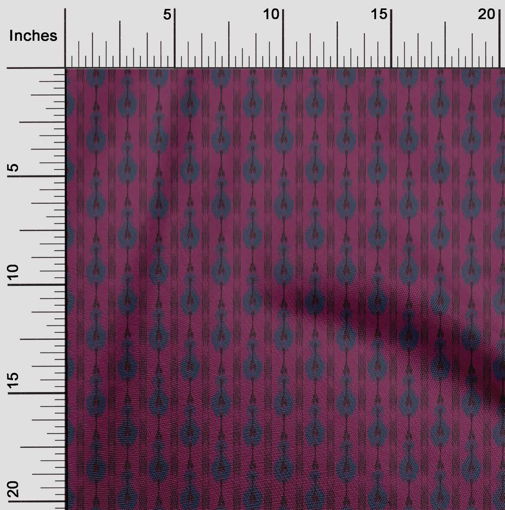 oneOone Cotton Flex Fabric Stripe Ikat Print Fabric By The Yard 40 Inch Wide