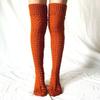 Damen Winter Beinwärmer Zopfmuster Kabelstrick Oberschenkelhohe Stiefelsocken Einfarbig Gedrehte Strickerei Über Knie Lange Strümpfe