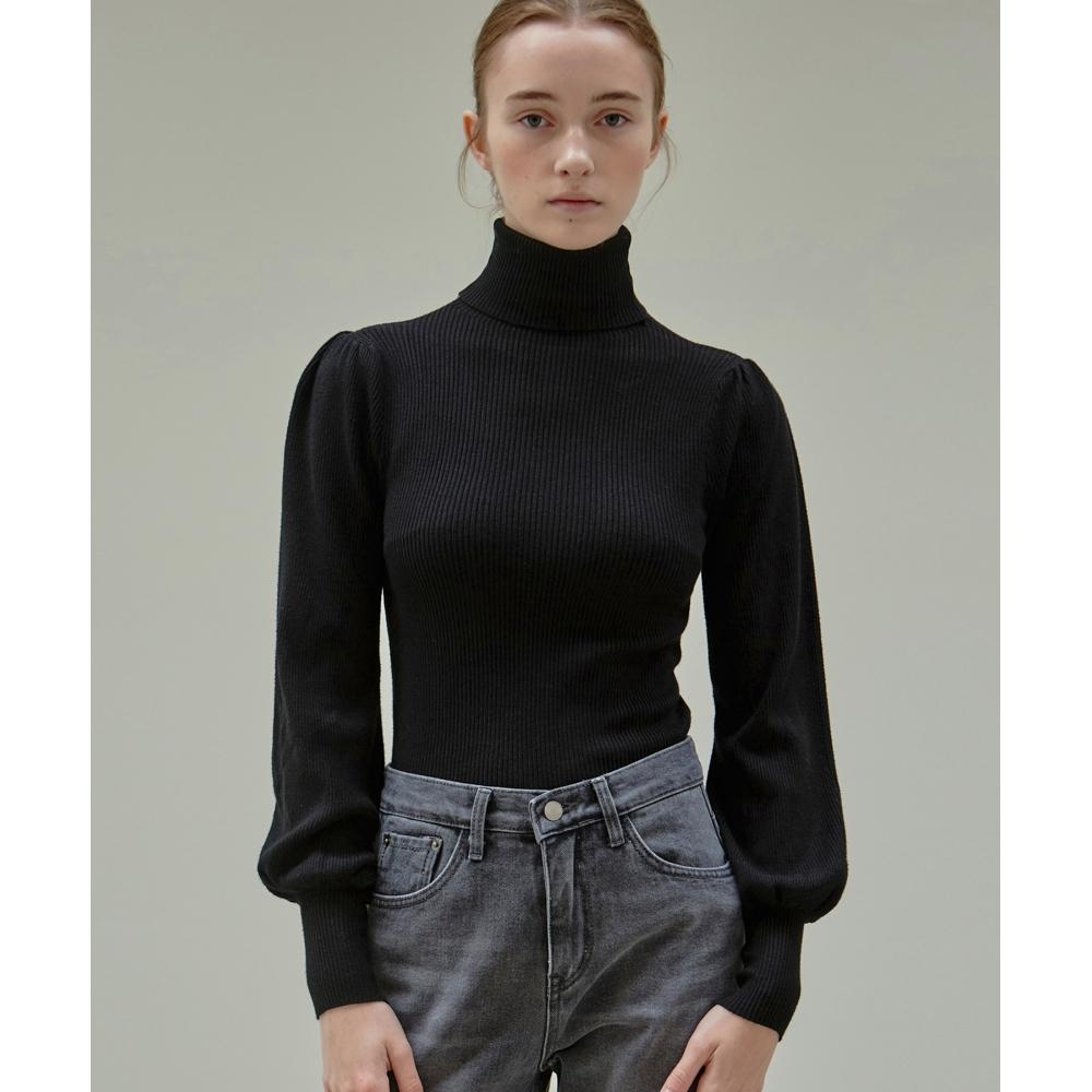 

NICKNICOLE TURTLENECK VOLUME SLEEVE KNITBLACK