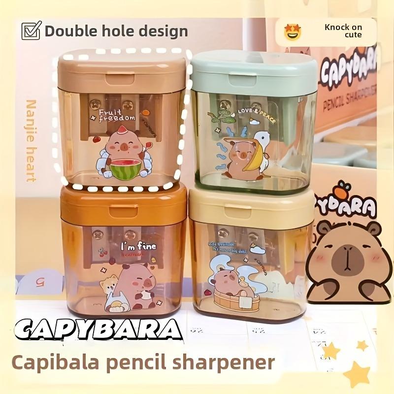6Pcs Cartoon Pencil Sharpeners, Dual Hole for Thick & Thin Pencils, Cute Stationery & Nice Gift