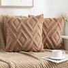 2pcs Boho Abstract Throw Pillow Covers, Soft Plush Polyester Fabric, Geometric Pattern, Zipper Closure Cushion Cases for Couch, Sofa, Bedroom