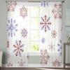 Christmas Letter Snowflakes Curtains For Living Room Bedroom Home Decoration Window Voile Tulle Curtain Drapes