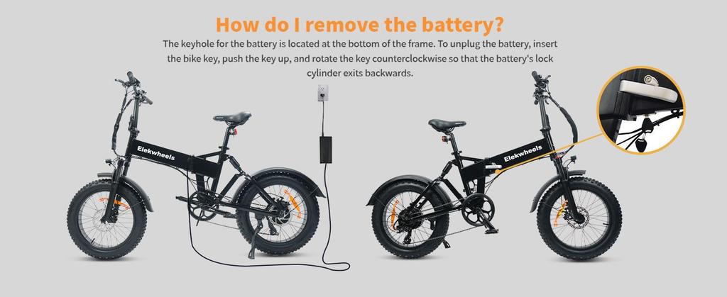 ElekWheels E5 750W Electric Bike - Foldable Fat Tire eBike with Dual Suspension, 50KM Range, LCD Display & Dual Disc Brake