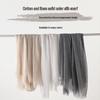 Women's Cotton Linen Artistic Solid Color Silk Scarf, Sun Protection Beach Neck Scarf, Japanese Style Long Gauze Scarf