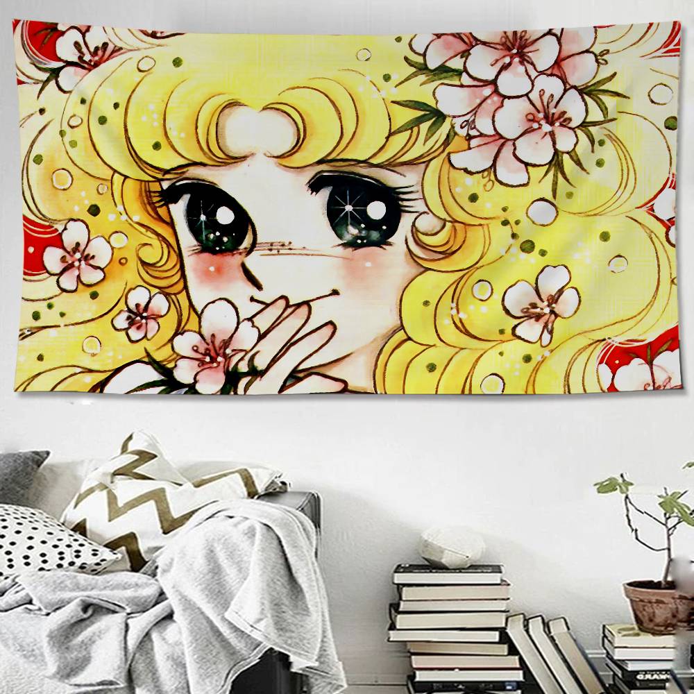 Anime Manga Candy Colorful Tapestry Wall Hanging Cheap Hippie Wall Hanging Bohemian Wall Tapestries Mandala Wall Hanging Sheets
