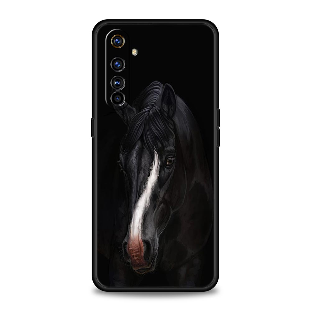 Animal Horse Soft TPU For Realme 13 12 11 10 9 Pro Plus GT3 GT2 C21 C25 C35 C53 C55 C67 Pro 5G Phone Case Cover Fundas Capas Bag