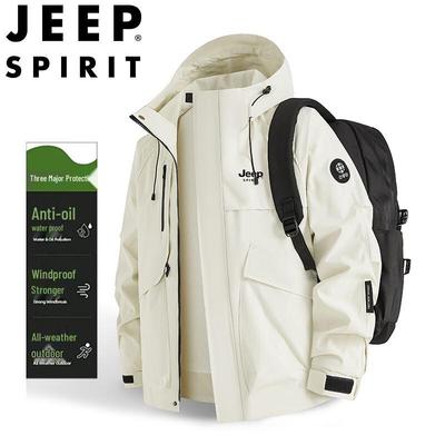 JEEP SPIRIT Men's Outdoor Casual Hooded Jacket