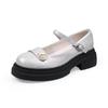 Yuexinwang Leather Flat for Huizhou Women's Shoes Su Yinyin Same Small Leather Shoes Spring New Versatile Round Head Loafers