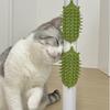 2pcs Rubber Self-Grooming Cat Scratcher - Wall & Table Leg Mountable, Flexible Bristles, Non-Electric Pet Massage & Fur Removal Tool