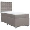 Vidaxl Letto Continentale Con Materasso, Taupe, Tessuto, 90X200 Cm