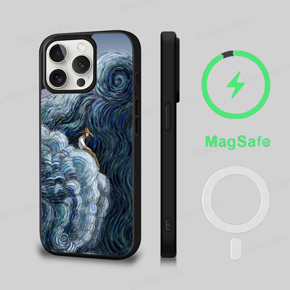 Art Van Gogh Starry Sunflower Phone Case Magnetic Case For IPhone 16 14 13 12 11 15 Pro Max Plus For Magsafe Wireless Charge