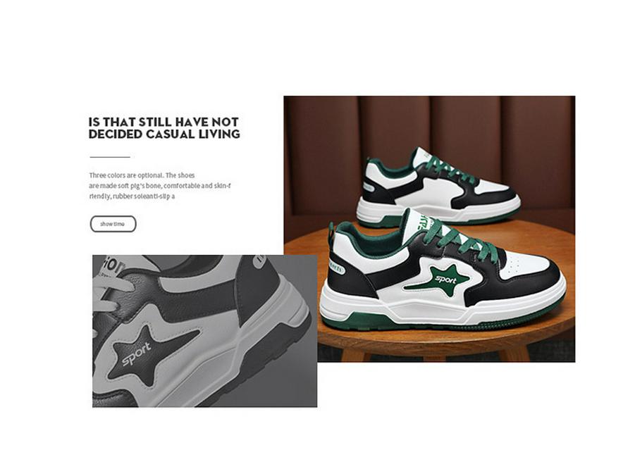 Herren 2025 Herbst Weiße Atmungsaktive Sneakers mit dicker Sohle - Trendige Lässige Skate- und Modeschuhe