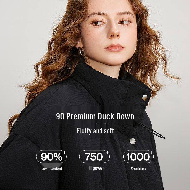 Chuyu Women's 2025 Winter 90% White Duck Down Puffer Jacket