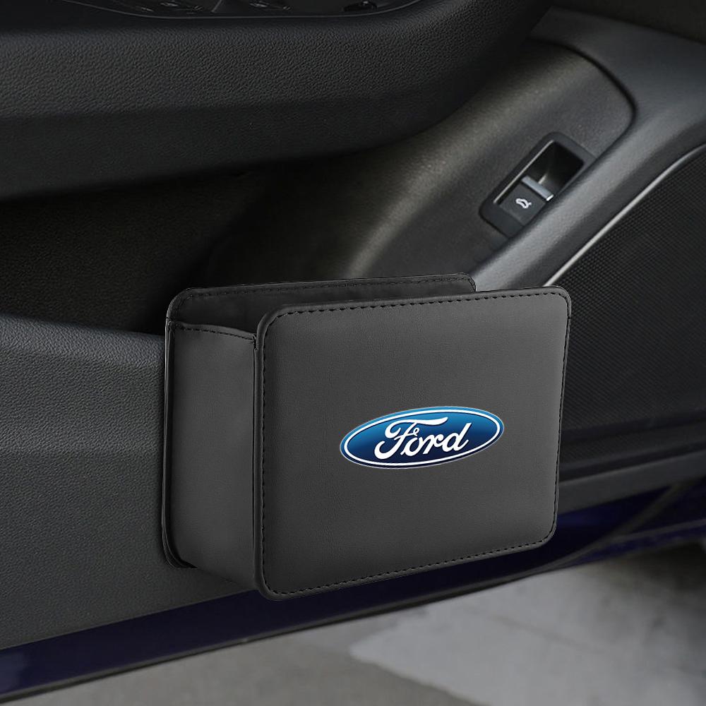1Pcs Leather Car Door Side Seat Back Storage Bags For Ford Focus Ford ST Mondeo RS MK2 MK4 MK3 Fiesta Mustang Shelby Escape Kuga