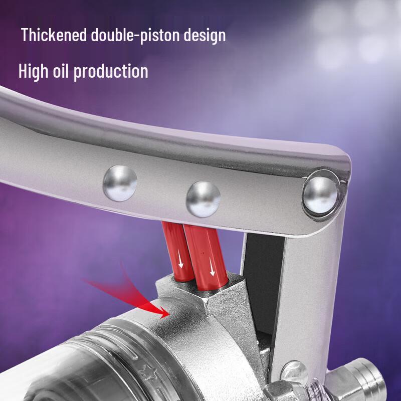 Deli 600CC Double Bar Transparent Tube Grease Gun