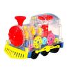 Electric Train Toy for Toddler Clear Obstacle Avoidance Car with Clear Gears Light Music Educational Fun Toy for Kids