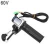 36V 48V 60V Electric Bicycle Throttle Grip E-bike Handlebar with Lock Ebike Scooter Accelerator Power Indicator Key LED Display Throttles 2