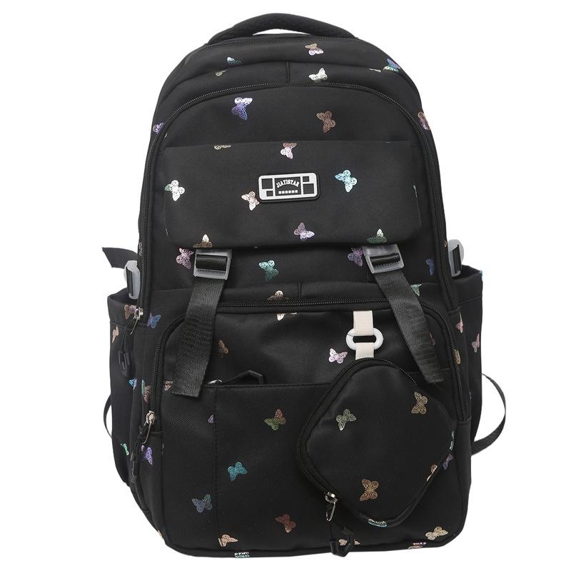 Cartoon Print Student Schoolbag Women's Large Capacity Backpack