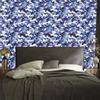 Military Camouflage Wallpaper Blue and Navy for Living Room and Bedroom 50x1000