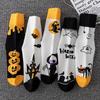 Warm Autumn Winter Halloween Cartoon Funny Socks Pumpkin Witch Motif Design Mid Tube Sports Socks Versatile for Men and Women