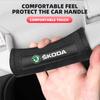 OMDP8 1/2Pcs Car Roof Handle Protection Cover Gloves For Skoda Octavia MK2 MK 2 3 A5 A7 A8 Fabia Karoq Superb Rapid Kamiq Scala