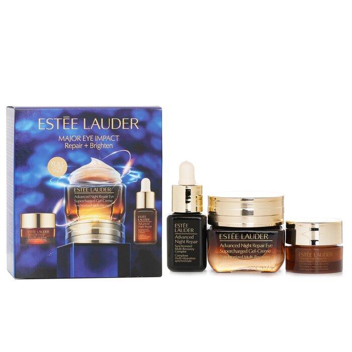 ESTEE LAUDER Major Eye Impact Trio Repair + Brighten Hautpflege-Set: ANR Eye Supercharged Gel-Creme (15ml + 5ml) + Reparaturserum 7ml 3pcs