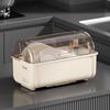 Multi-Functional Kitchen Storage Box with Lid: Bowl & Chopstick Rack, Draining Cabinet Organizer