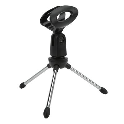 Desktop Microphone Mic Stand Holder Bracket Adjustable Table Microphone Holder with Mic Clip for