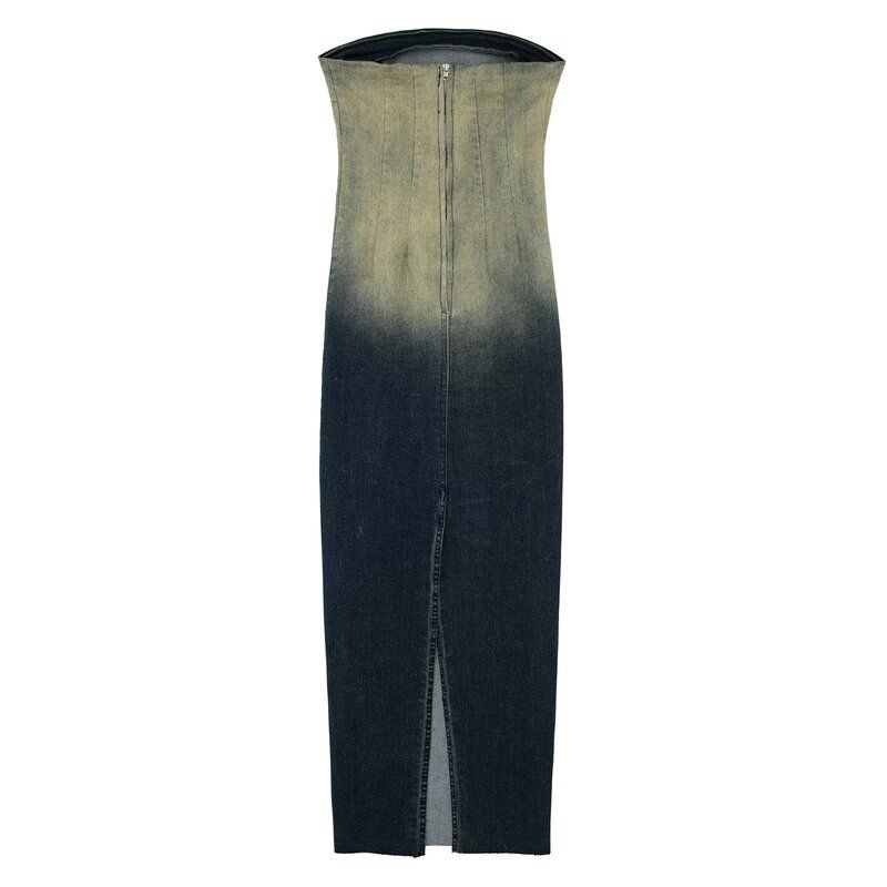 Fashion Style New Fashion Women's Clothing Slim Fit Tube Top Strapless Denim Tube Top Dress 2553066 400