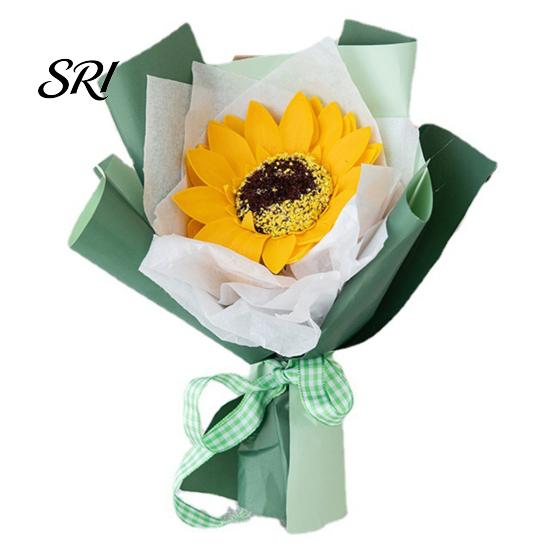 Romantic Artificial Flowers Mini Fake Sunflower Bouquet Handcrafted Soap Carnation Rose Floral Decoration Small Flower Valentine's Day Anniversary