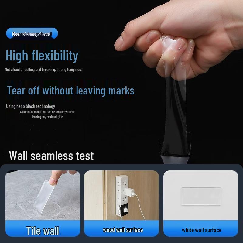 High Viscosity Double-Sided Transparent Tape - Traceless, Strong, Waterproof, Heat-Resistant for Car and Wall Use